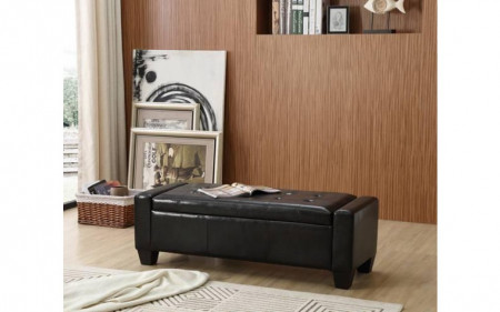 BAN109 - Bancuta, Canapea, fotoliu, sofa, bancheta, banca living, dormitor, hol, lada, ladita depozitare - Alb/Negru/Maro/Gri