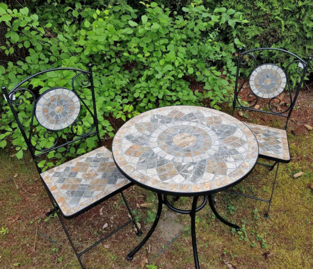 SEGM214 - Set Masa si scaune pliante Mozaic gradina, terasa, balcon