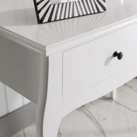 MAA109 - Masa alba toaleta, 100 cm, cosmetica machiaj, masuta vanity, consola, machiaj, make-up - Lisabona