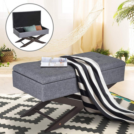 BAG101 -Bancuta, Canapea, fotoliu, sofa, bancheta, banca living, dormitor, hol, lada, ladita depozitare - Gri