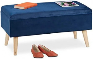 BAAL2 - Bancuta 80 cm, bancheta cu lada, banca living, dormitor, hol - Albastru