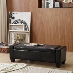 BAN109 - Bancuta, Canapea, fotoliu, sofa, bancheta, banca living, dormitor, hol, lada, ladita depozitare - Alb/Negru/Maro/Gri