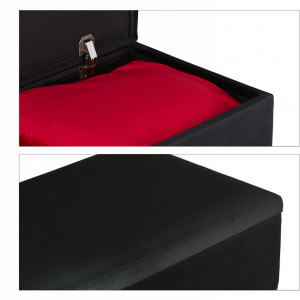 BAN4 - Bancuta 80 cm, bancheta cu lada, banca living, dormitor, hol - Negru
