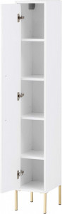 IASMIN4 - Dulapior inalt alb, 30 x 25 x 154 cm, dulap cu o usa - Mobilier Baie IASMIN