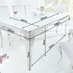 MAG202 - Masa 200 cm pentru living, dining - Argintiu sau Negru