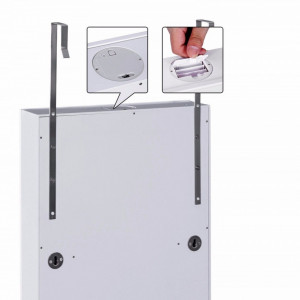 OGA109 - Oglinda caseta de bijuterii cu LED, dulap, dulapior perete dormitor, dressing - Alb