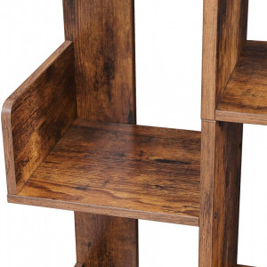 RAI16 - Rafturi 86 cm, pentru birou, living, stil industrial - Maro