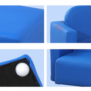SCALC202 - 2 in 1 Mini fotoliu sau masuta si taburet, scaun, scaunel Copii - Albastru