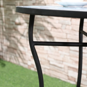 SEGAL3 - Set Masa si scaune pliante Mozaic gradina, terasa, balcon - Albastru