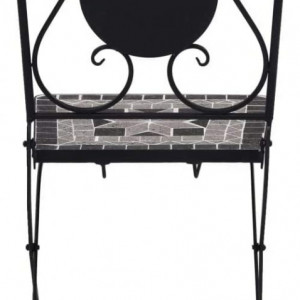 SEGG1 - Set Masa si 2 scaune pliante Mozaic gradina, terasa, balcon - Gri