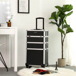 STN103 - Statie Makeup portabila, 35 cm, troler, organizator, portfard, geanta, valiza