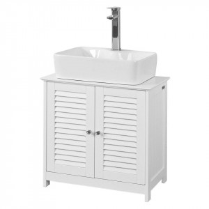 TULIP4 - Set Mobilier Baie Tulip 3 piese - masca chiuveta, comoda, dulap inalt - Alb