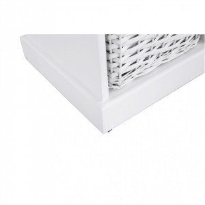 BAA601 - Banca 95 cm pentru baie, hol, depozitare - Alba