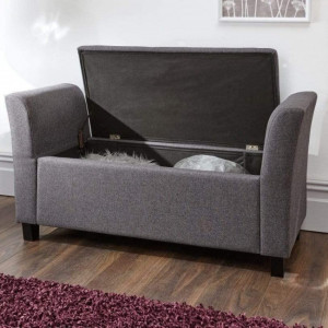 BAG105 - Divan, Canapea, fotoliu, sofa, bancheta, bancuta cu lada, banca living, dormitor, hol - Gri
