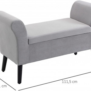 BAG209 - Bancuta 111 cm, divan, Canapea, fotoliu, sofa, bancheta, banca living, dormitor, hol, lada depozitare - Gri