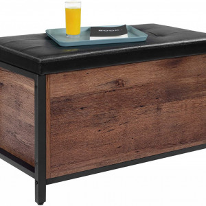 BAI12 - Bancuta tapitata 80x40x50 cm, pentru hol sau living, patofar, bancuta depozitare - Maro
