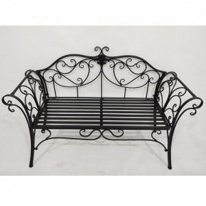 BAN604 - Banca gradina Metalica, terasa, balcon, spatiu verde - Neagra, Alba, Maro sau Verde