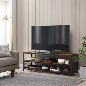 COTVI15 - Comoda TV 140x40x52 cm, living, dormitor, stil industrial - Maro
