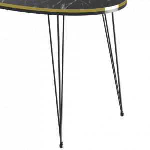 MCN5 - Masuta de cafea ovala, 90 cm - Negru