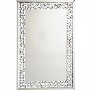 OGG20 - Oglinda 120x80 cm, pentru perete ornamentala dormitor, living - Argintie