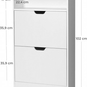 PANA1 - Pantofar 60 cm, pantofare, depozitare pantofi, mobilier hol - Alb