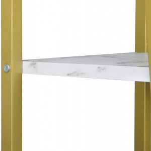 RAAU201 - Raft pentru colt, 34x35 cm pentru birou, hol, living, baie - Auriu
