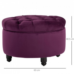 SCN16 - Scaun masuta toaleta machiaj cosmetica, fotoliu, scaunel, divan cu lada - tapiterie catifea - Mov