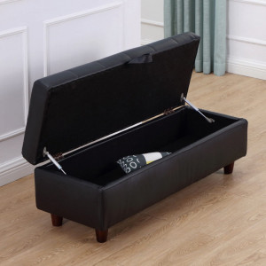 BAA109 - Divan, Canapea, fotoliu, sofa, bancheta, bancuta, banca living, dormitor, hol, piele ecologica - Negru