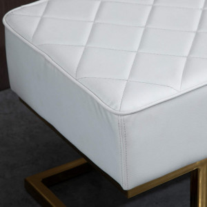 BAA217 - Bancuta 120 cm, Canapea, fotoliu, sofa, bancheta, banca living, divan dormitor, hol: Alba, piele ecologica