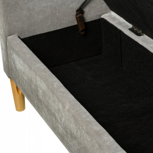 BAG2 - Bancuta 136 cm, divan, Canapea, fotoliu, sofa, bancheta, banca living, dormitor, hol, lada depozitare - Gri