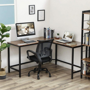 BII201 - Masa de Birou pe colt 135 cm, office industrial - Maro