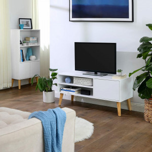 COTVA1 - Comoda TV 110 cm, pentru televizor, living, dormitor - Alb