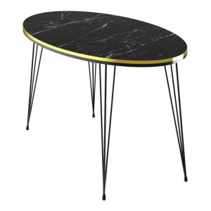 MCN5 - Masuta de cafea ovala, 90 cm - Negru