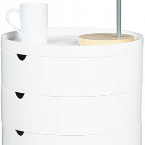 NOA220 - Set 2x Noptiere cu 3 sertare - Alb