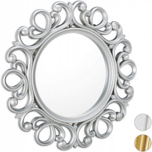 OGG202 - Oglinda ornamentala 50 cm, pentru perete, dormitor, living, baie - Arginitie