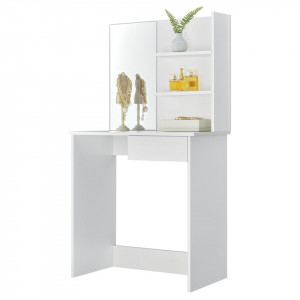 SEA263 - Set Masa alba toaleta 75 cm cosmetica machiaj oglinda masuta vanity