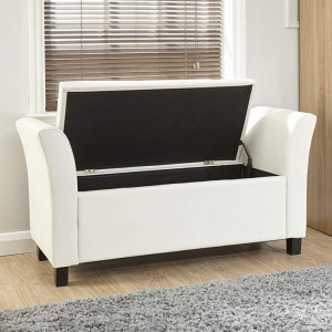 BAA110 - Divan, Canapea, fotoliu, sofa, bancheta, bancuta, banca living, dormitor, hol: Alba, piele ecologica