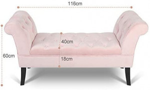 BAN240 - Bancuta 116 cm, divan, Canapea, fotoliu, sofa, bancheta, banca living, dormitor, hol, lada depozitare - Roz