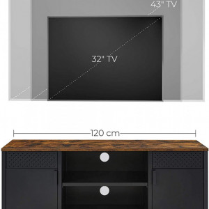 COTVI3 - Comoda TV 120x40x55 cm, living, dormitor, stil industrial - Maro