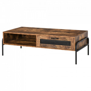 MAI3 - Masuta de cafea, 123 cm Masa living industrial - Maro