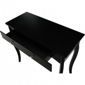 MAN601 - Masa toaleta, 80 cm, consola cosmetica machiaj masuta vanity make-up cu raft pentru hol - Negru