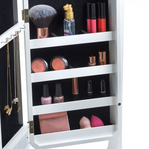 OGA120 - Oglinda caseta de bijuterii cu lumini LED, dulap, dulapior dormitor, dressing - Alb