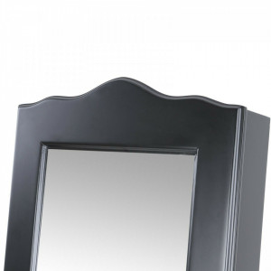 OGN8 - Oglinda caseta de bijuterii cu sau fara lumini, dulap, dulapior perete dormitor, dressing - Negru