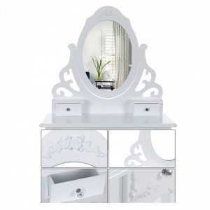 SEA104 - Set Masa alba toaleta cosmetica machiaj oglinda masuta