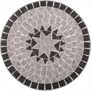 SEGG1 - Set Masa si 2 scaune pliante Mozaic gradina, terasa, balcon - Gri