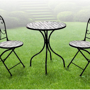 SEGN204 - Set Masa si scaune gradina, terasa, balcon, veranda, spatiu verde - Gri