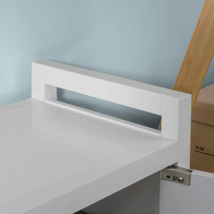 BAA14 - Banca 91 cm, bancuta pentru Hol, depozitare pantofi - Alba
