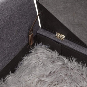 BAG105 - Divan, Canapea, fotoliu, sofa, bancheta, bancuta cu lada, banca living, dormitor, hol - Gri