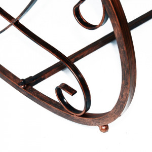 BAM215 - Banca metalica gradina, balcon, terasa: Maro-Bronz, Balansoar