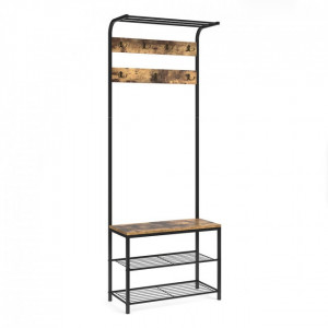 CUII207 - Cuier industrial 70 cm, pentru haine, chei, hol, rafturi pantofi, pantofar - Maro